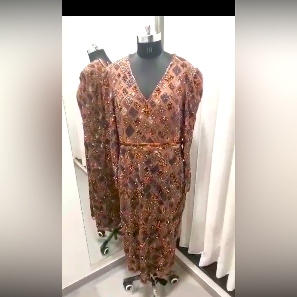 Designer Mac Duggal brand new gown